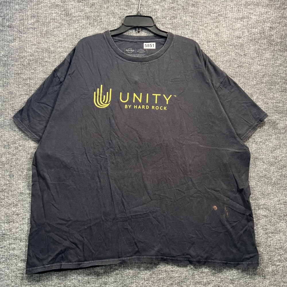 Hard Rock Unity Black Graphic T-Shirt Mens XXXL Short Sleeve Cotton